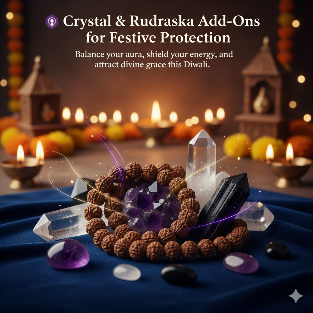 🔮 Crystal & Rudraksha Add-Ons for Festive Protection