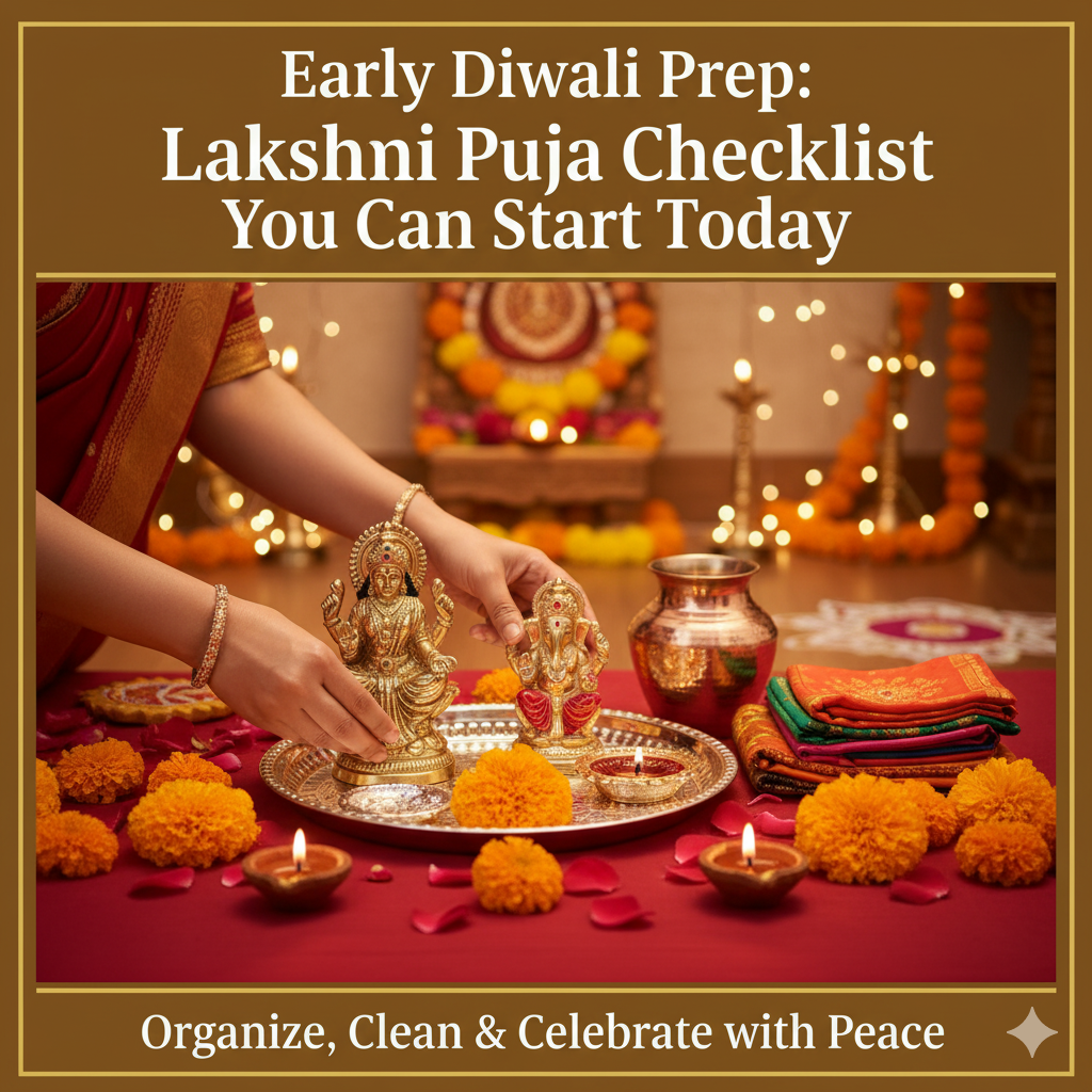 Early Diwali Prep: Lakshmi Puja Checklist You Can Start Today
