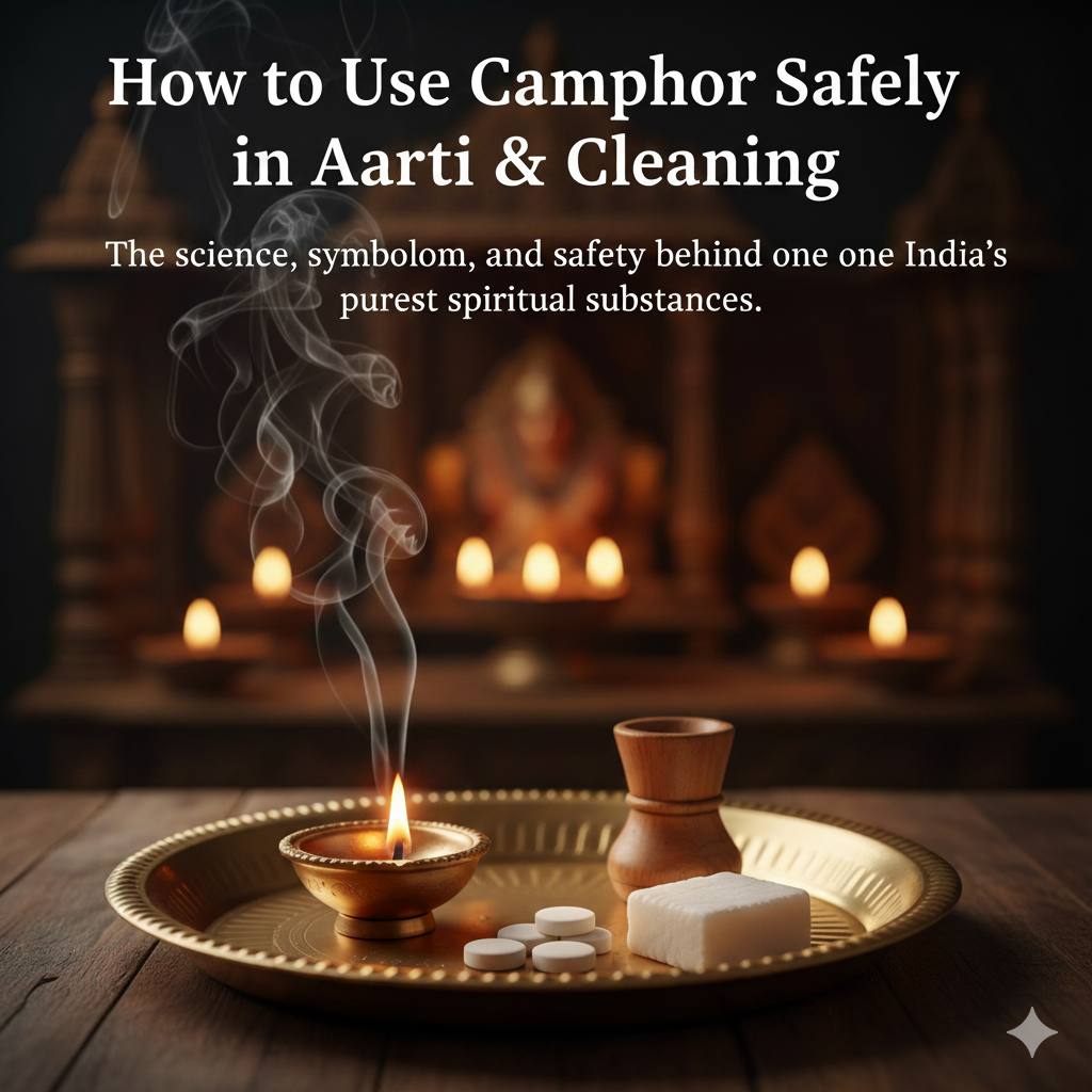 How to Use Camphor Safely in Aarti & Cleaning