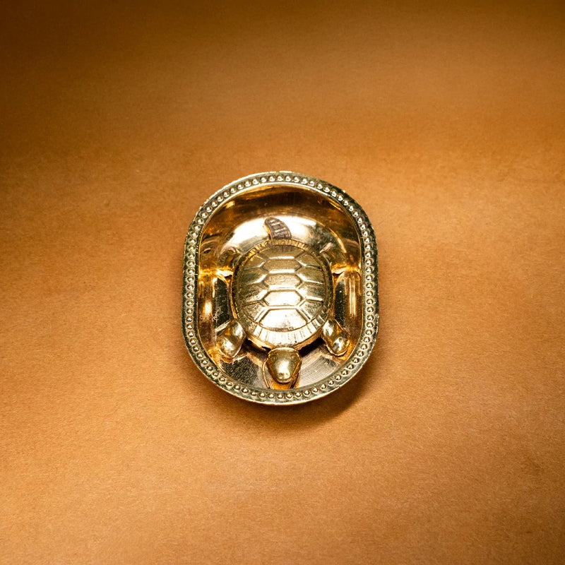 Kurma Paatra “ Brass Turtle with Tray for Vastu