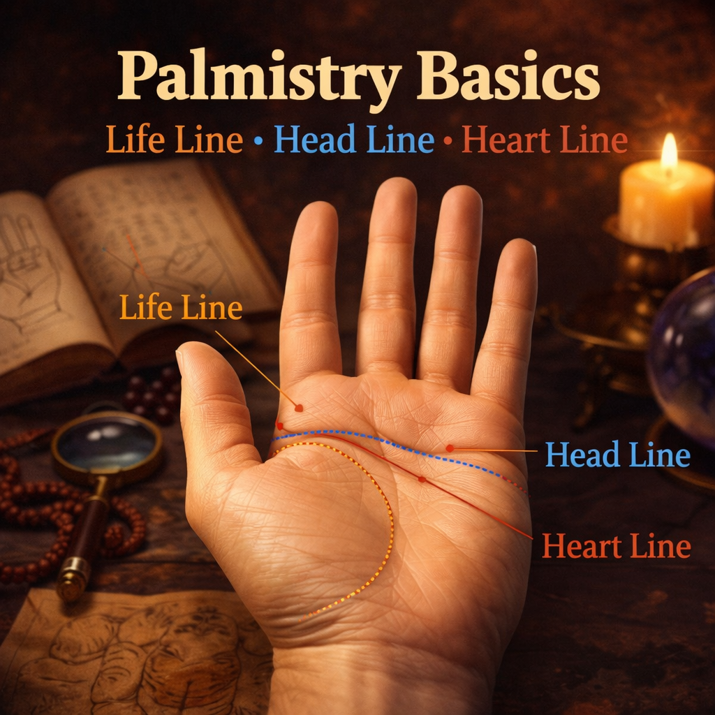 Palmistry Basics: How to Read the Life line, Head Line, and Heart Line