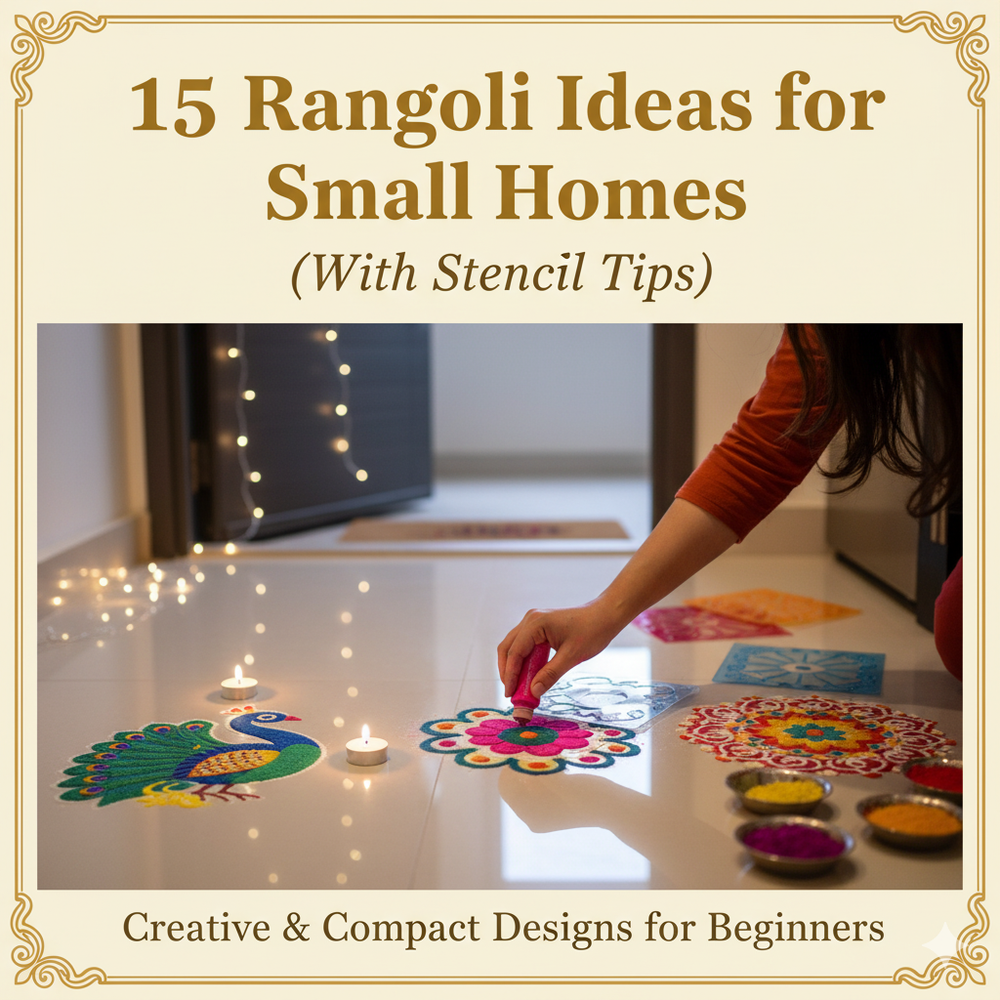 15 Rangoli Ideas for Small Homes (With Stencil Tips)