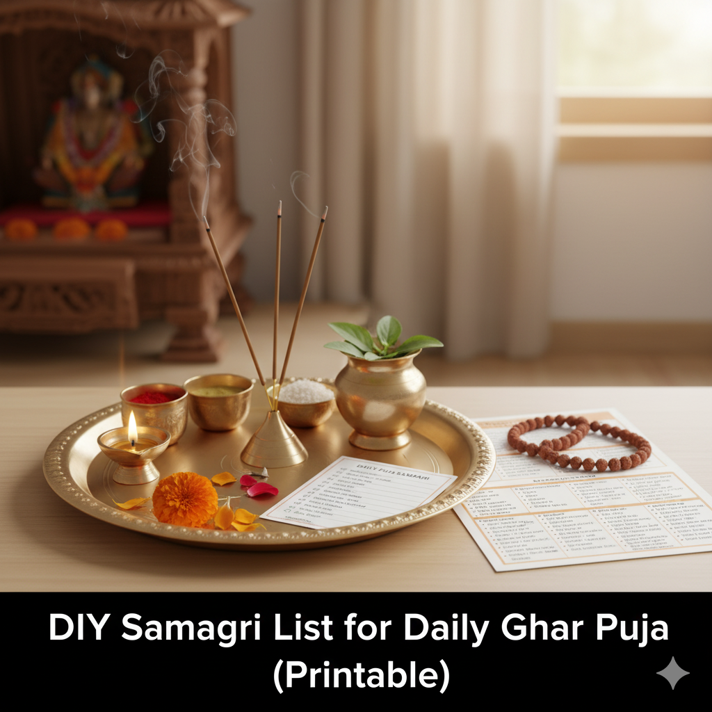 🕉️ DIY Samagri List for Daily Ghar Puja (Printable)