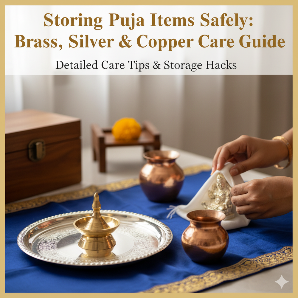 Storing Puja Items Safely: Brass, Silver & Copper Care Guide