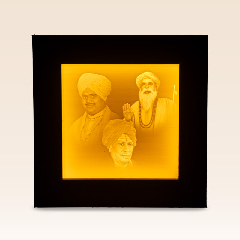 Swamiji Combined 3D Light Frame
