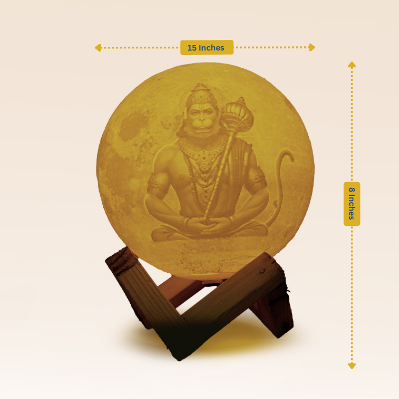 3D Hanuman Moon Lamp