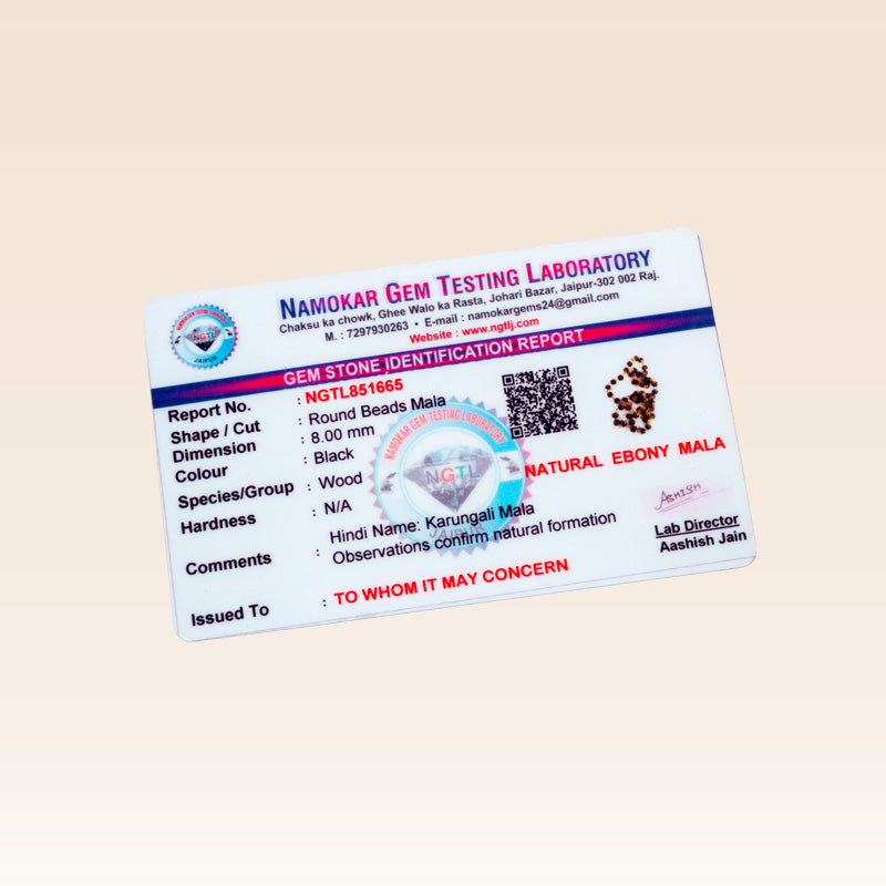 Divine Karungali Mala – Sacred Ebony Wood Mala with Gold-Toned Links