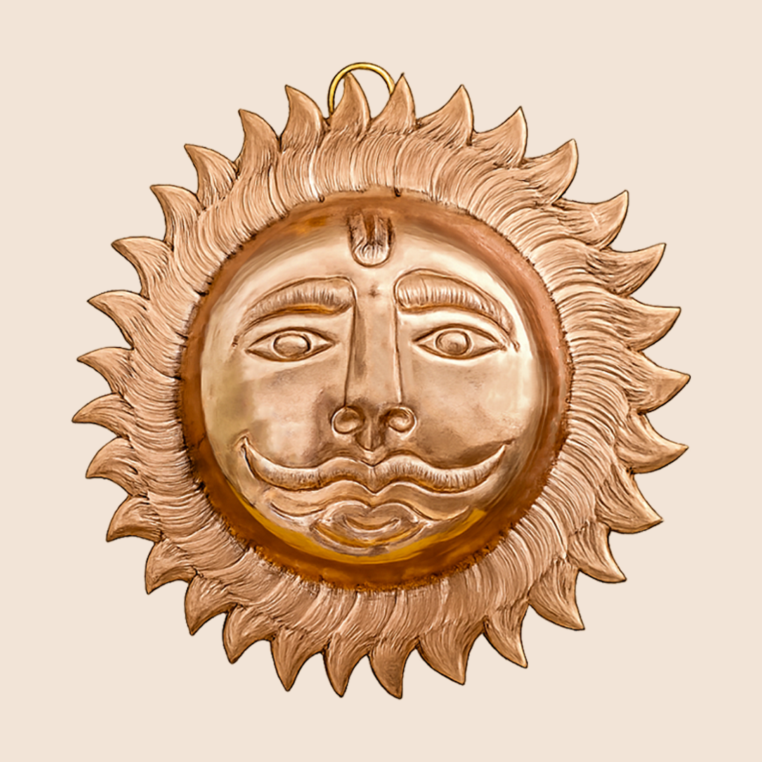 Abhimantrit Surya copper wall hanging