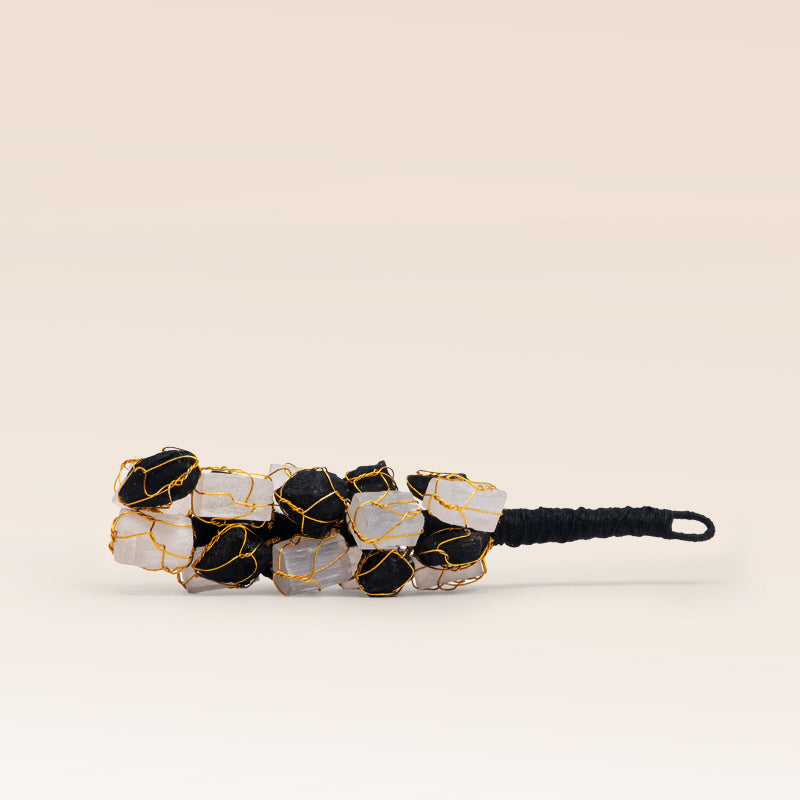 Black Tourmaline & Selenite Hanging