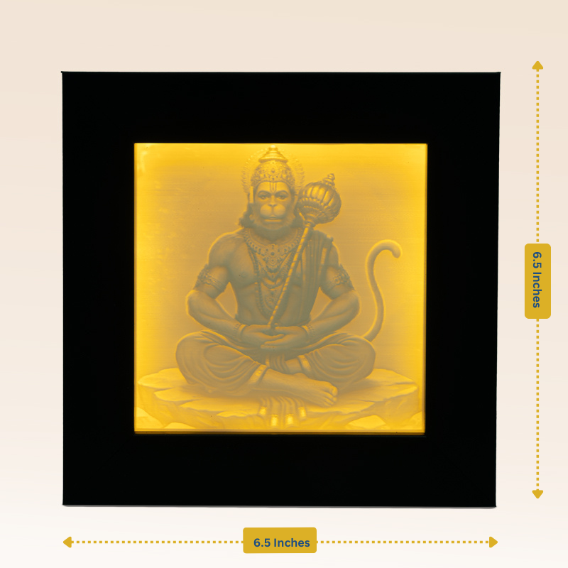 Hanumanji 3D Light Frame