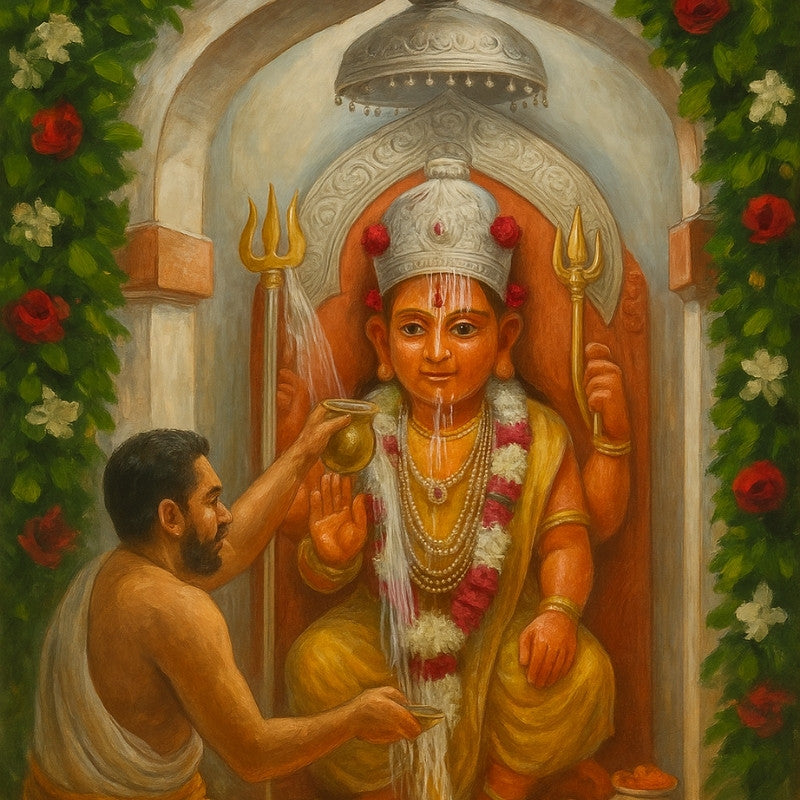 Nityamangal Abhishek - Shri Mangal Dev Grah Mandir - my3ioNetra