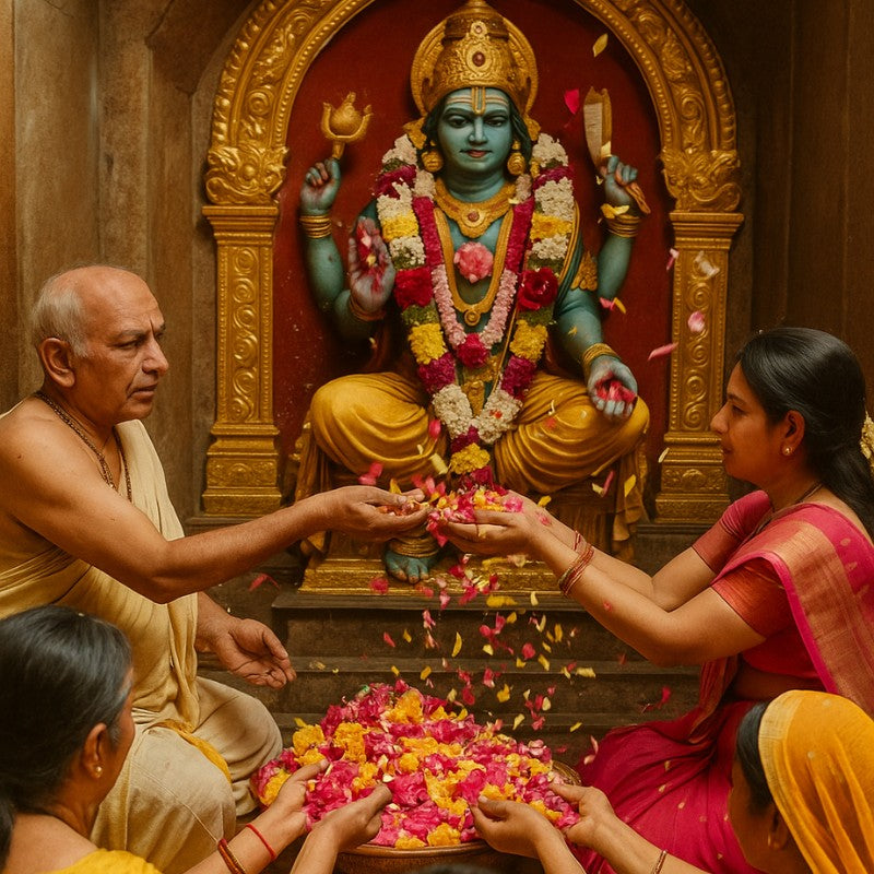 Pushpanjali Puja - Shri Vishnupad Temple, Gayaji, Bihar - my3ioNetra