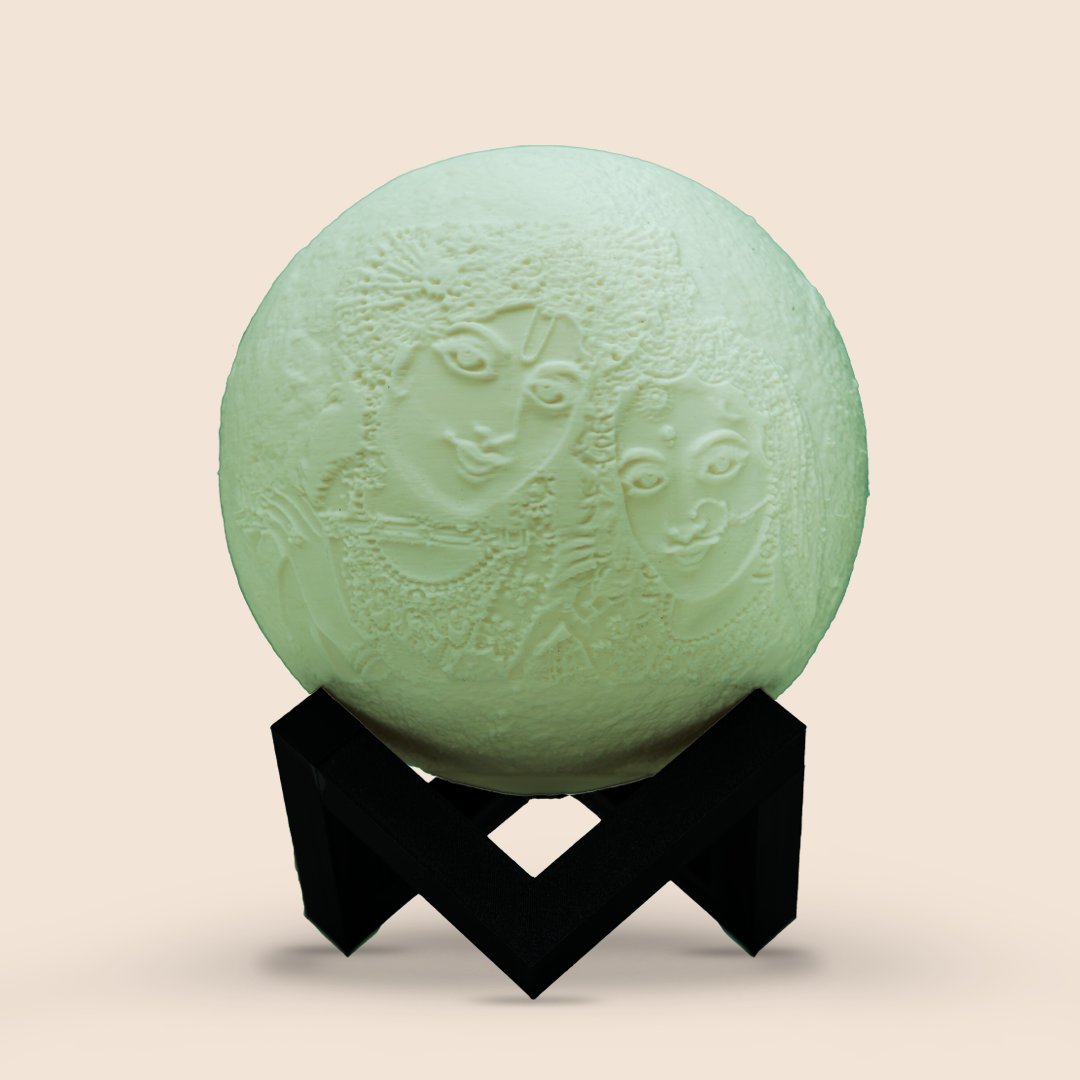 Radha Krishna 3D Moon lamp