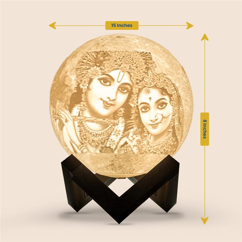 Radha Krishna 3D Moon lamp