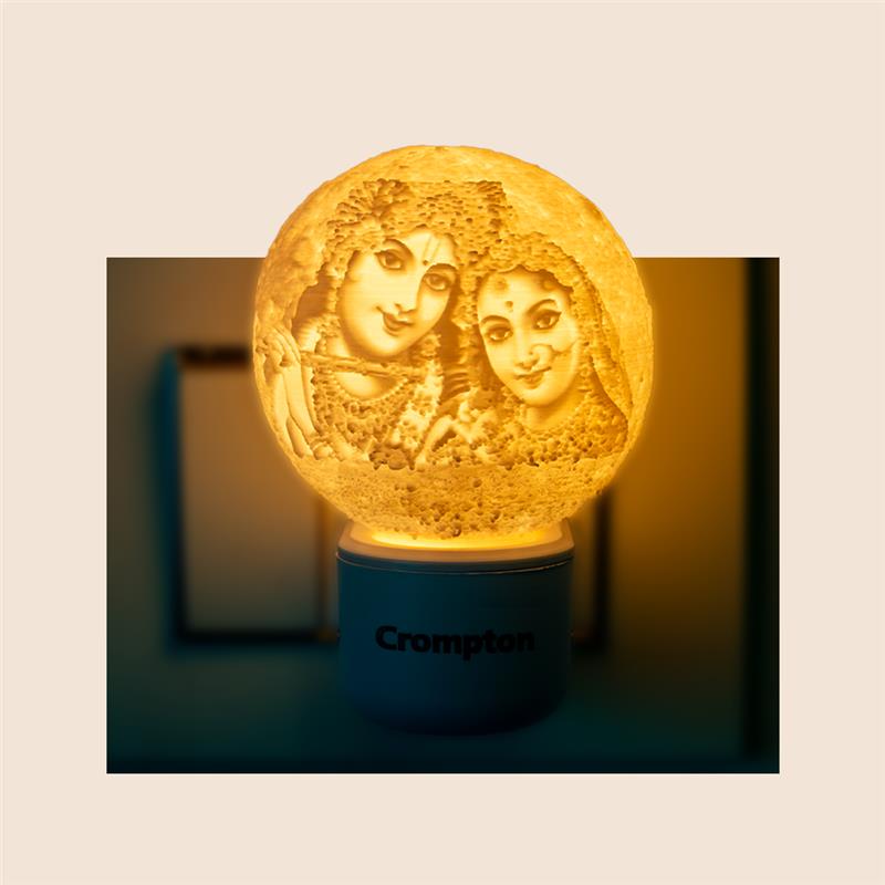 Radha Krishna 3D Socket lamp